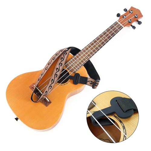 Image of CLOUDMUSIC Ukulele Strap Clip On No Drill J Hook For Soprano Concert Tenor Baritone(SH97)
