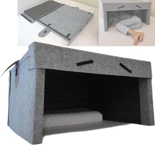 Schalldichte Schlafkabine, faltbares Rauschunterdrückungszelt mit 40 mm Isolierung und integrierten Lautsprechern, tragbarer Sichtschutz für ruhige Erholung Sport og friluftsliv