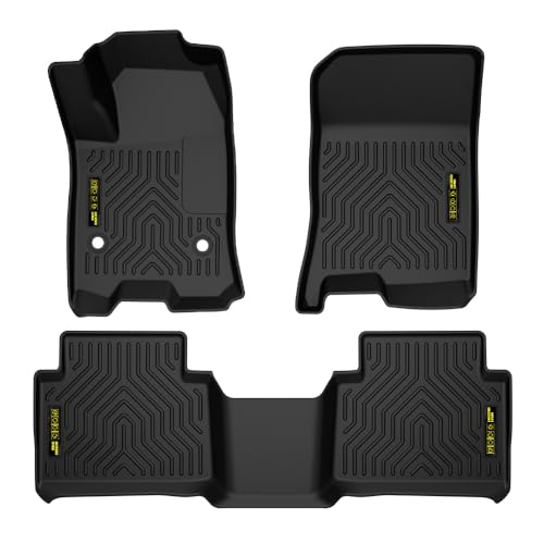 PIT66 Floor Mats Cargo Liners, Compatible with 2023 2024 2025 Chevy Colorado Crew Cab/GMC Canyon Crew Cab All Weather Floor Liner Fit Colorado Canyon Crew Cab 2023-2025 | 3PCS