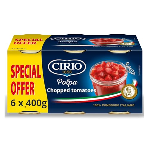 Cirio Chopped Tomatoes Polpa Italian Tinned Tomatoes Canned 400g (Multipack of 6)