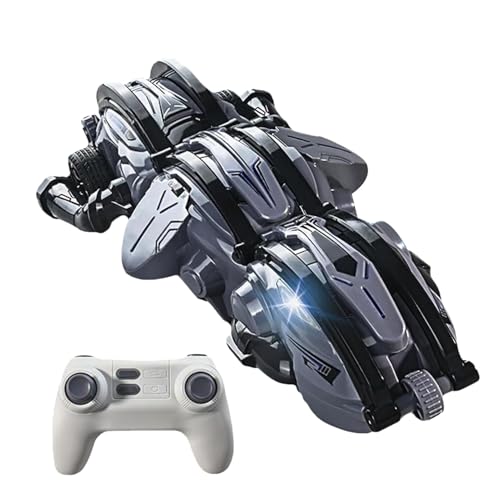 RC Car with LED Lights, Remote Control Car with Lights, High-Speed Remote Control Stunt Car, 360 Degree Rolling Race Car, Remote