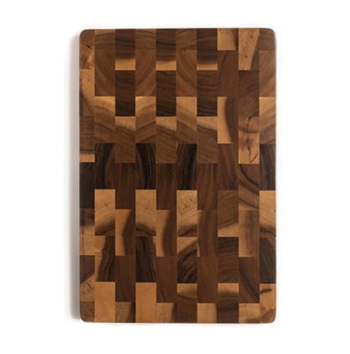 Acacia Wood Cutting Board Checkerboard Pattern 15 x 8.66 x 0.7 Mould-Proof Kitchen Chopping Board