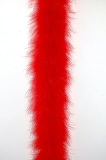 Feather Boa Marabou RED 2 Yards Long (72