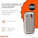 Gigaset GL395 Mobiltelefon – einfache Bedienung für Senioren, große Tasten & SOS-Notruftaste – Staub- & spritzwassergeschützt IP44 Schutzklasse – ohne Vertrag – 2,2 Zoll TFT-Farbdisplay, Titanium