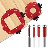 ETCYAOXIN Router Templates and Jigs for Woodworking,Guides and Edge Guide for Precision Routing,Router Tool,Corner Radius Templates for Routers R10/R15/R20/R25/R30/R35/R40/R50 (Radius Jig Set 6)