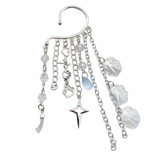 Crochet d'oreille perles de coquillage pour soirée d'été