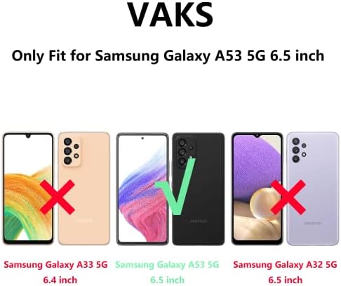 VAKS Designed for Samsung Galaxy A53 5G,Heavy Duty Protective Case with [Ring Kickstand] [Sliding Camera Cover] for Samsung A53 5G,Rose Gold