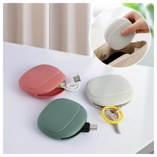 3 Pcs Silicone Headphone Organizer - Data Cable Storage Case, Portable Wired Headphone Organizer for Cell Phone Accessories