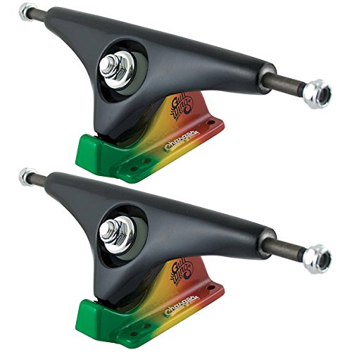 Gullwing Charger 9.0 Black/Rasta Skateboard Trucks (Set Of 2) #TOP24