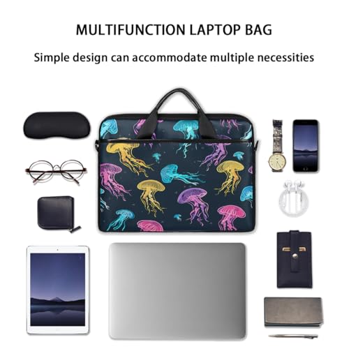 Funda para laptop con patrón de medusas coloridas 15 pulgadas miniatura 7