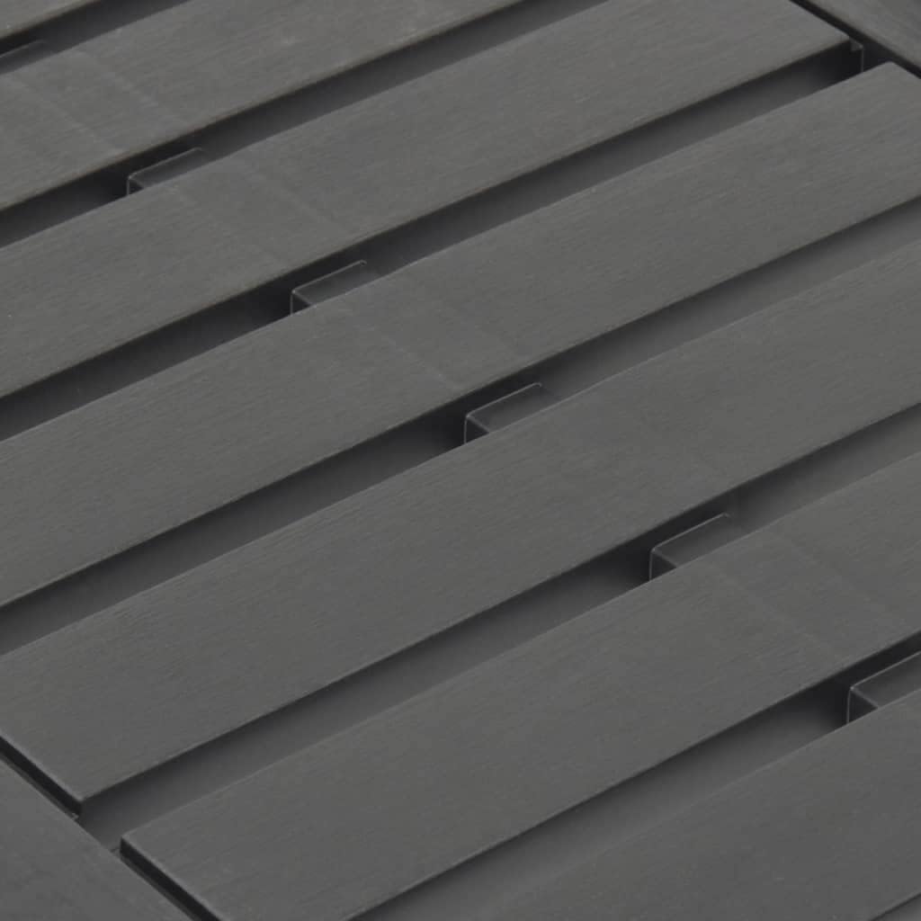 Patio Table Anthracite,Outdoor Tables,Side Table,Dining Table,Patio Table,Garden Table,Coffee Table,Lounge Table,for Living Room,Balcony,Bedroom,Garden,Porch,Deck,Outdoor,30.7"x21.7"x15" Plastic