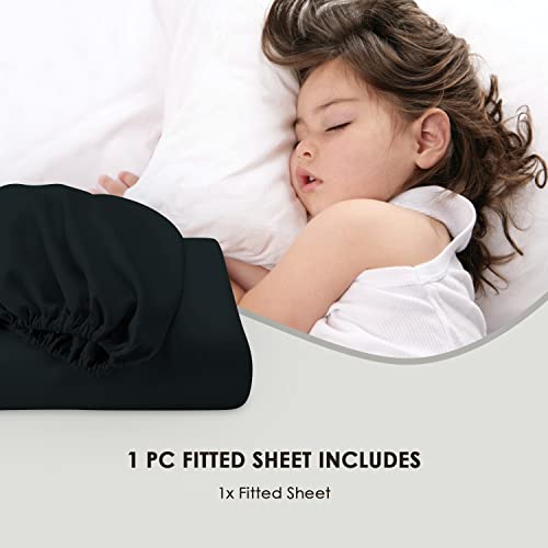 Pizuna Pure Combed Cotton Emperor Fitted Sheets Black - Image 4