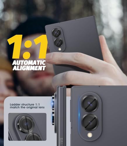 Image of CLITZ Compatible with Samsung Galaxy Z Fold 8 Camera Lens Protector 9H Hardness Tempered Glass, Ultra HD Clear, Scratchproof, Anti-Shatter, Bubble-Free, Case Friendly Camera Lens Guard