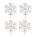 Lurrose 4pcs Hair Clips Christmas Snowflake Hair Pins Hair Barrettes Gold Bobby Pins Hair Accessories Christmas Hair Decoration Headwear Styling Tools for Womens Ladies