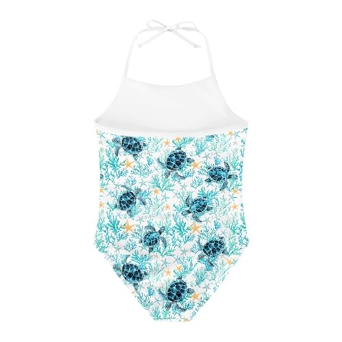 Image of ELEQIN Cartoon Animal Cute Girls One Piece Swimsuit Adjustable Swimwear for 3Y-10Y