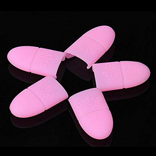 Generic 10x Haushalt Nagellackentferner Kappen, Silikon Nagel Kappe zum Entfernen von Nagellack, Gellack - Rosa – Bild 8
