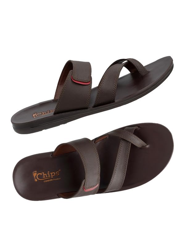 Image of Chips Men's BLACK Lightweight Slip-on Sandal Casual (HR91)