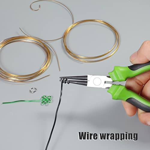 Image of Mini Round Nose Pliers Wire Looping Pliers Electrical Round Nose Micro Pliers 5 Inch Jewelry Making Repair Tool Handcraft
