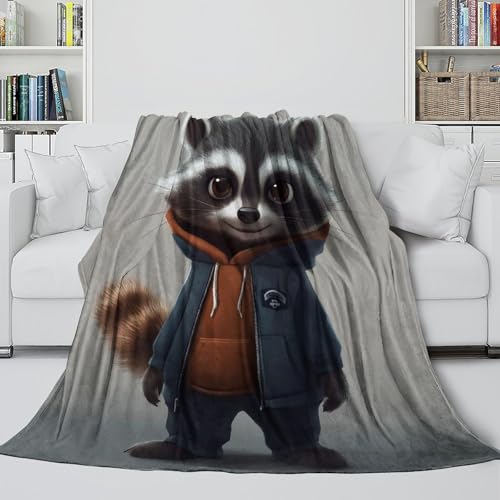 Couverture lit microfibre chaude plaid canapé léger imprimé - 5