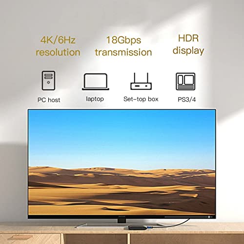 Image of MICROWARE 4K Uhd Hdmi Cable High Speed 18Gbps Hdmi 2.0 Cord Supports 4K@60Hz Uhd|2160P|1080P|Ethernet|3D|Audio Return (Arc) Compatible For Tv|Laptop|Pc|Monitor And Projector (4K, 15M)