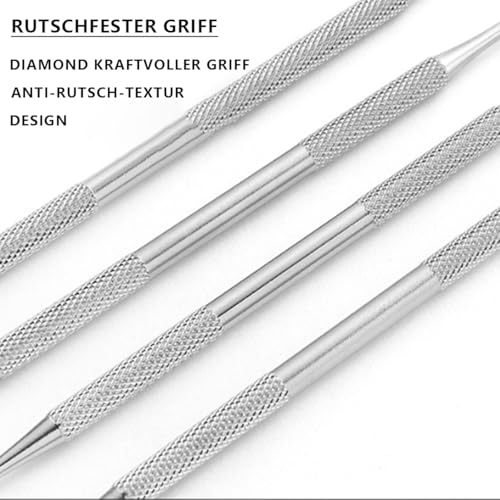 LAIYOHO 3-teiliges Haustier-Zahnsteinentferner Set: Doppelköpfiger Zahnstein-Entferner & Zahnstocher aus Edelstahl für Hunde & Katzen