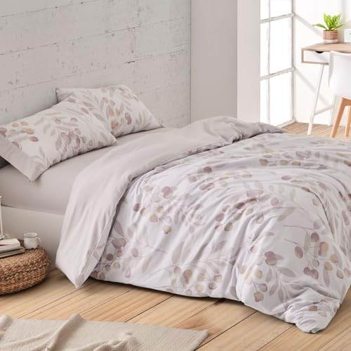 Burrito Blanco | Fundas nórdicas de Franela | Cama de 150 a 160cm. (+Medidas Disponibles) | Diseño 574 | Color Terracota (150-160x190/200cm.)