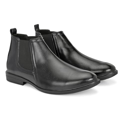 Image of Amico Men's Slip On Fashion Chelsea Boots | High Tops, Soft Cushioned Insole, Comfortable Fit, Trendy, Stylish Boots