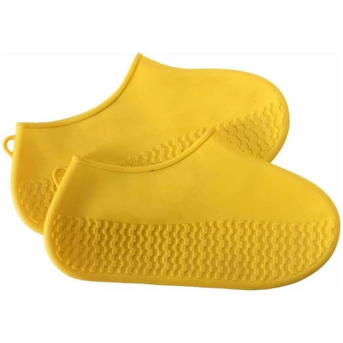 Trenen Non-Slip Silicone Rain Reusable Anti Skid Waterproof Fordable Boot Shoe Cover (Extra Large Size (XL)/ 1 Pair/Yellow) (B0DB5X2WMD) Amazon Price History, Amazon Price Tracker