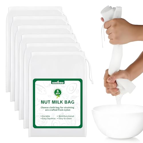 6 Pack Nut Milk Bags for Straining Yogurt and Juice