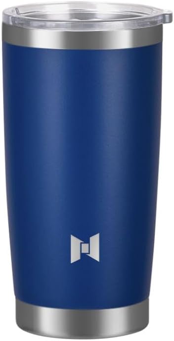 Miniatura 2 de Vaso aislado al vacío de acero inoxidable de doble pared de 20 oz para el hogar, oficina, viajes (azul)