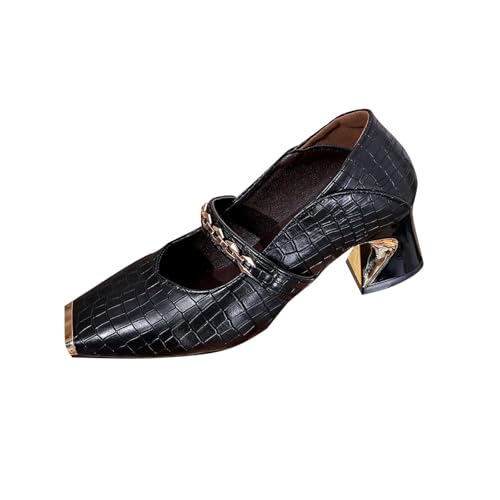 Chaussures à talon moyen avec sangle à boucle confortable