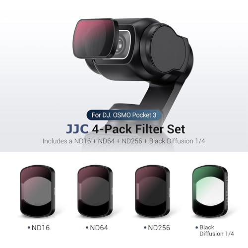 JJC 4 Pack Magnetic ND Black Diffusion 1/4 Filter Kit for DJI Osmo Pocket 3 - Image 3