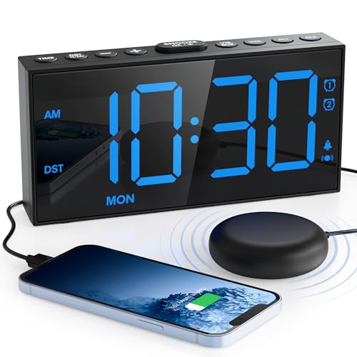Mesqool Loud Alarm Clock for Heavy Sleeper