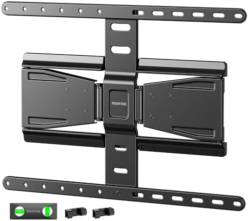 monTEK 0.77" Ultra Slim TV Wandhalterung für 43-90 Zoll Fernseher | TV Halterung mit Gelenkigen Doppelarmen,schwenk-, neig-, ausziehbar & nivellierbar,VESA bis 600x400 mm,bis 65 kg