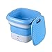 Produktbild Mini Waschmaschinen mit Blaulicht-Sterilisations, Reisewaschmaschine, Camping Mobile Waschmaschine, Eimer Turbo Waschmaschine Klein mit Faltbarer USB (Blau)