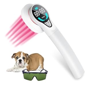 Cold Therapy Device for Dogs – Infrared Red Light Therapy Device with Goggles, Portable Therapy Device for Pain Relief Arthritis, Spinal and Promote Blood Circulation with Organizer Bag