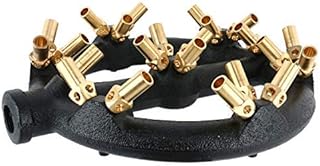 Homend Propane Gas Jet Burner for Chinese Wok Range, Grilling, Stir Fry - Cast Iron Body Round Nozzle Jet Burner with 23 Brass Tips - Up 100,000 BTU (Natural Gas, 23 Tips, 1.2mm Hole)