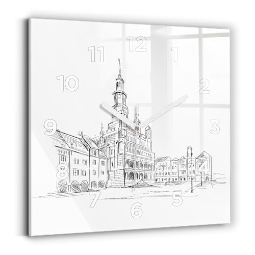 Horloge numérique silencieuse Wallfluent aux aiguilles blanches - 2