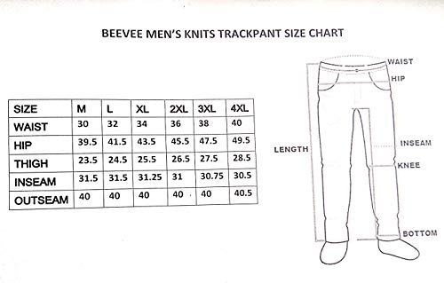 Image of BEEVEE Mens Lt Grey Millange Elasticated Knits Trackpant with Drawstring(Lt Grey Millange;M)