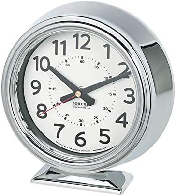 Dulton K925-1256CR Boff Mill Clock Chrome Play Table Clock Height 8.7 inches (220 mm) Width 8.5 inches (215 mm) Depth 3.1 inches (80 mm)
