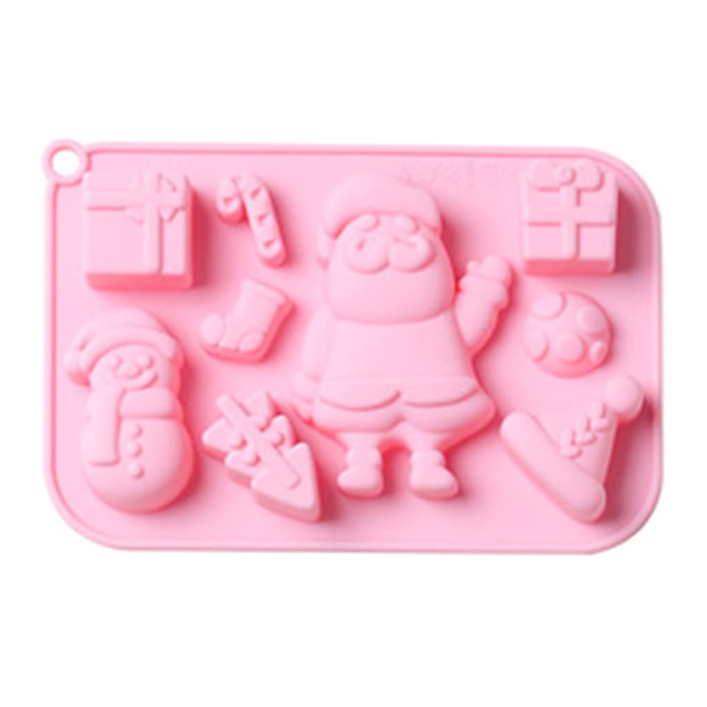 Xinsheinelry 9 Grids Baking Cake Chocolate Mold Fondant Molds Silicone Christmas Series Shape Bakeware for Silicone Chocolate Mold