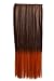 Produktbild PRETTYSHOP 5 Clips 60cm One Piece Clip In Extension Bunte Haarverlängerung Hiztebeständig Haarteil Gewellt oder Glatt Kupferbraun 1T17C