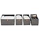 LOVE IT STORE IT Premium Aufbewahrungskorb 5-teilig - Schrank Organizer aus Leinen Stoff - Verstärkt mit Karton - Grau - 5 Boxen in 3 Größen