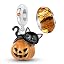 Black Cat Luminous Pumpkin Charm