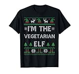 Vegetarian Elf Ugly Christmas Camiseta