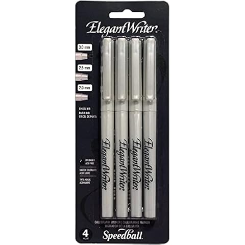 Speedball Assorted Tips Elegant Writer, Set of 4, Black Cover
