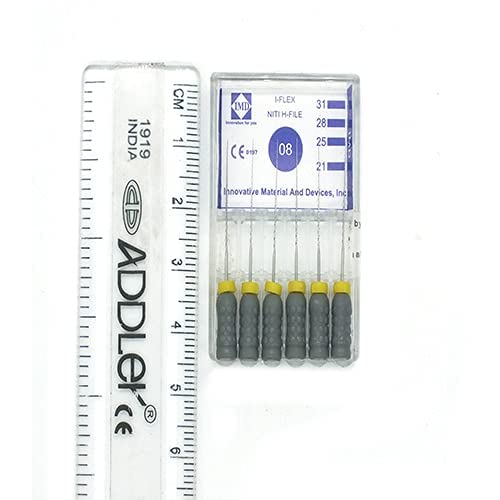 *Strength Dental Niti H File 25 mm Root Canal File Size 8 (Pack of 6)