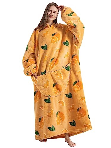JOREAY Extra Long Blanket Hoodies for Women Men Oversized Snuggle Fleece Wearable Fluffy Blanket - Image 2