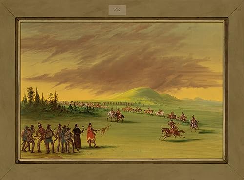 Impression d'art George Catlin tableau vintage 60x90cm pour salon et bureau