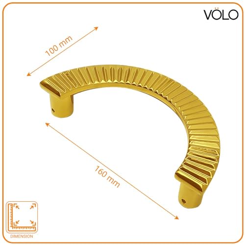Image of VOLO 8 inch Main Door D Handle /Door Handles for Main Door /Glass Door Handle /Pull Handles, for Home /Office /Hotels(Model- S-618, 160MM) (Pack of 1 Set) (Gold)